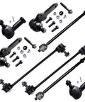 Ford 8pc Front Suspension Kit With Inner And Outer Tie Rod Ends Ball Joints Sway Bar End Links Front Lower Ball Joints Easy Install Direct Fit Pre Greased Beefed Up Heavy Duty OEM Style Replacement for Ford Focus
