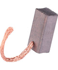 Premium Carbon Brushes for Electric Vehicle DC Motor Replacement with 8X10X20mm J432A Size, showing a gray carbon brush with copper wire.