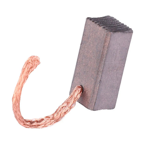 Premium Carbon Brushes for Electric Vehicle DC Motor Replacement with 8X10X20mm J432A Size, showing a gray carbon brush with copper wire.
