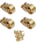 Brass Caster Wheels Set, 4 Pack Antique Ball Swivel Casters For Furniture with screws, heavy duty rollers in antique brass finish.