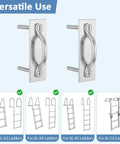 Heavy Duty Marine Dock Ladder Hardware Kit For Boats And Pontoons Slick 2 Pack Mounting Kit showing stainless brackets for AL A3 A4 A5 C4 models.