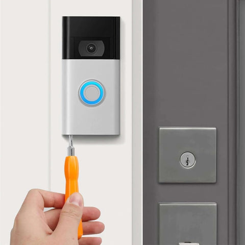 Installing Stainless Steel Security Doorbell Screw Set For Ring Video Doorbells 2 Pro And 3 Replacement Mounting Screws