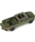 1/32 Scale Green Pickup Truck With Horse Trailer And Figures Farm Playset For Ages 3 Plus, open roof truck view
