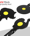 Metal Spinning Targets With Auto Reset For BB Guns And Air Rifles, silhouette targets showing boar, turkey, in 3mm steel