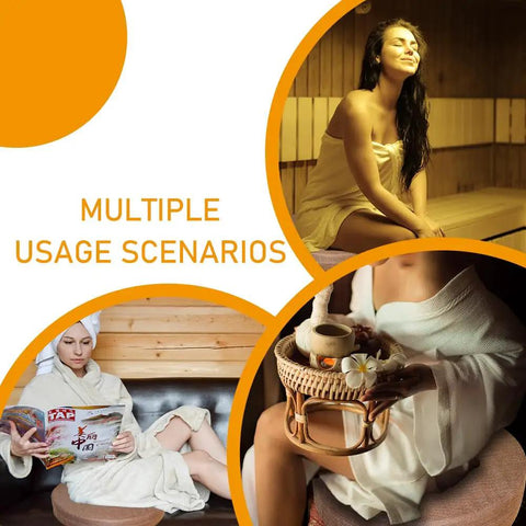 Memory Foam Sauna Bench Cushion With High Resilience Support used in various spa scenarios for comfort and recovery.