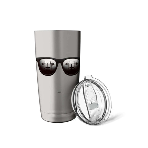 Insulated Stainless Steel Tumbler For Gym Sessions Dual Wall Keeps Drinks Hot Or Cold BPA Free Leak Proof Lid Brushed Steel