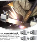 Superior Butt Welding Jigs For Sheet Metal And Auto Body Work Includes Eight Heavy Tack Welding Clamps in action aligning metal.