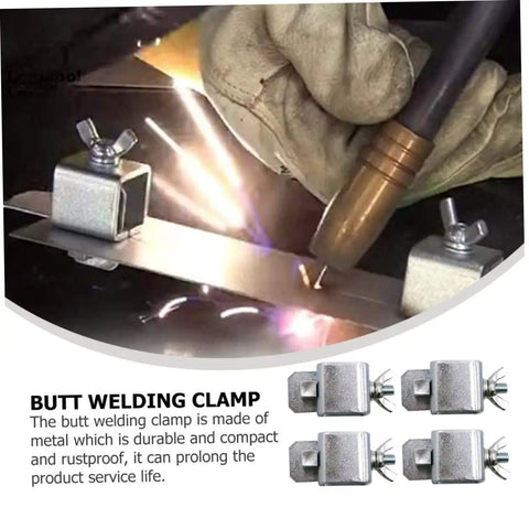 Superior Butt Welding Jigs For Sheet Metal And Auto Body Work Includes Eight Heavy Tack Welding Clamps in action aligning metal.