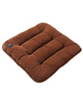 Cozy Brown Heated Seat Pad With Soft Plush Cushion For Office Chair At Home Or Work Featuring 3 Adjustable Heat Settings.