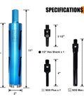 Beefy Two And A Half Inch Diamond Core Drill Bits With Nine Inch Deep Drilling, Laser Welded Segments for Concrete Brick Block Masonry