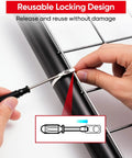 Hands demonstrating 52-Piece 304 Stainless Steel Zip Tie Kit With Unlock Tool And Industrial Scissors, 11.8 Inch Self-Locking Cable Ties