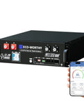48V 100Ah LiFePO4 Battery With Bluetooth For Solar Storage And Home Backup Power shown with smartphone connectivity