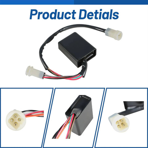 CDI Box Replacement For Yamaha Tri-Moto YTM 225 Moto-4 YFM 200 29U-85540-21-00, spark ignition box with connectors.