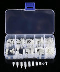 Built Tough Top Shelf M2.5 Hex Nylon Standoff Spacer Kit Featuring 200 Pieces Of Assorted Male And Female Mounts Screws And Nuts For Professional Tech Builds Daily in a storage box.