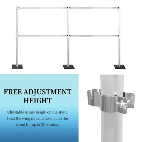 Two Pack Adjustable Upright Clamps For Hanging Accessories Fits 1.5 Inch Or 2 Inch Diameter Poles, Heavy Duty, Easy Install