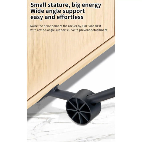 Heavy Duty Furniture Mover Set With Wheels To Slide Couches, Fridges, And Washing Machines Effortlessly Across Wood Floors And Carpets For Any Tough Moving Job Without A Struggle, close-up of metal wheel support under furniture.