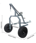 ATV Log Skidding Arch With 1600 Lbs Capacity Rugged Manual Winch 24 Inch Log Diameter 16 Inch Grip Tires Beefy Logging Arch Trailer