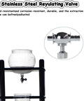 Stainless steel regulating valve for Next Level Manual Cold Drip Coffee Maker, durable and adjustable for precise brewing.