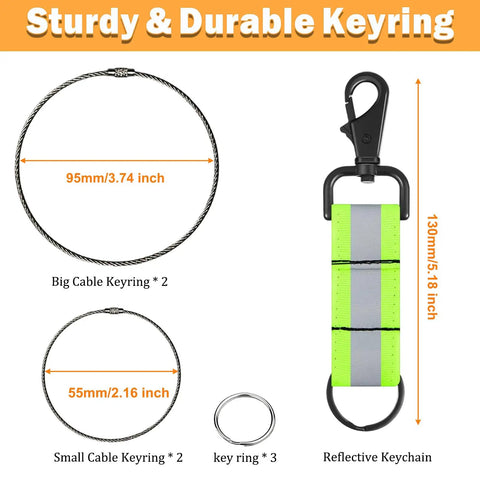 60 Piece Heavy Equipment Keys Master Set For Construction Machinery Pro Grade Ignition Keys Kit For Tractors Loaders Excavators Dozers And More Compatible With Most Major Brand Machines On Site, cable keyring set