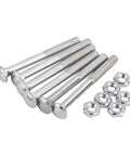 Bolts and nuts from Hidden Shackle Van Door Lock System With Built Tough Heavy Duty Steel Padlock And Hasp Set