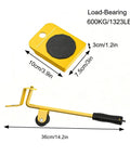 Heavy Hauling Setup Features 360 Degree Swivel Casters And Shock Absorbing Silent Rollers To Move Bulky Appliances Through Tight Garage Spaces Like A Smooth Operator Daily, yellow load-bearing tool.