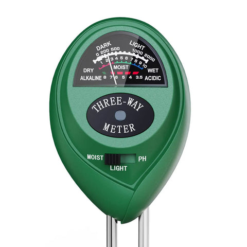Close-up of 3 In 1 Soil Moisture Light pH Tester For Indoor And Outdoor Plants No Battery Needed Hydrometer Plant Probe Kit