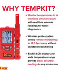 Dual Zone Temperature Probe Kit With Wireless Readings And Remote Sensor Pro Grade Digital Thermometer Backlit LCD