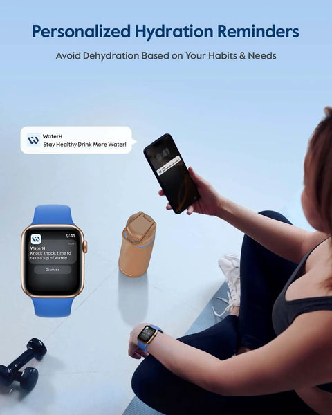 Smart Water Bottle With Glowing Sip Tracker Keeps Your Hydration Game Fresh All Day Long 24 Oz Insulated Flask with alert notifications.