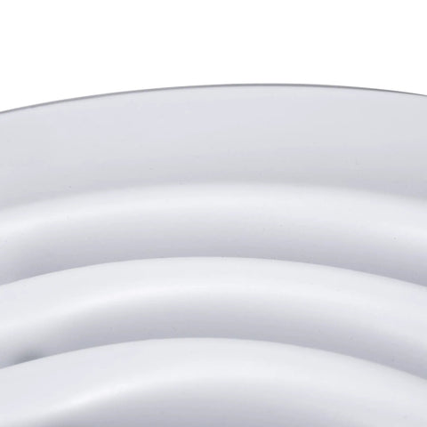Close-up of 12 Inch Round Ceiling Vent Diffuser With Adjustable Airflow For Neck Opening White Duct Cover Easy Air Flow Control Energy Efficient