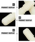 Close-up of Nylon Shelf Pins 100 Pack For Wardrobe And Pantry Shelving, Durable Dowel Connectors with Threaded Ends