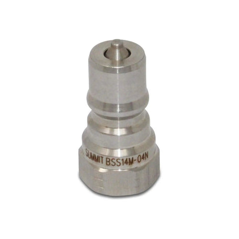 Heavy Duty 1/4 Inch Npt Iso 7241 B Series Stainless Steel Quick Disconnect Hydraulic Coupling Set featuring 316 stainless material.