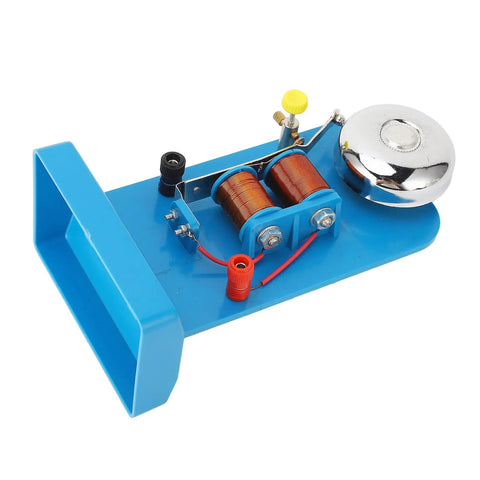 Blue Hands On Electromagnet Experiment Kit For Physics Class And Home School Projects Electric Bell Demonstration Tool on white background