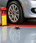 Slap This Auto Fire Suppressant Disc Straight Up On Dashboards Or Beneath Hood Panels Where Heat Spikes Triggers Instant Aerogel Burst To Snuff Blazes Quick Hardcore Aluminum Build For Rigs Boats And Trailers Hits Every Time You Expect placed near a car's tire.