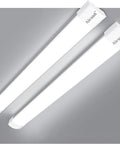 Bright 5000K LED Ceiling Light Fixture IP66 Waterproof 4ft Plug In Tube Light illuminated in ceiling view