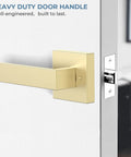 Six Pack Passage Door Knobs And Interior Door Levers In Gold Satin Brass Finish Keyless Closet Door Handles