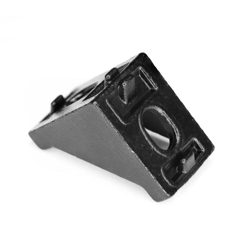 Black corner bracket for 2020 aluminum extrusion, zinc alloy with sand blasted finish, part of a T-slot set of 20, CNC and DIY use