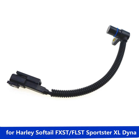Crankshaft Position Sensor CPS For Touring Softail Sportster And Dyna Motorcycles Replacement 32707-01C 32707-01B Fits 2004 to 2016 Touring FLH T 2006 to 2018 Sportster XL 2001 to 2017 Softail FXST FLST 2006 to 2017 Dyna FXD, black sensor with wiring harness