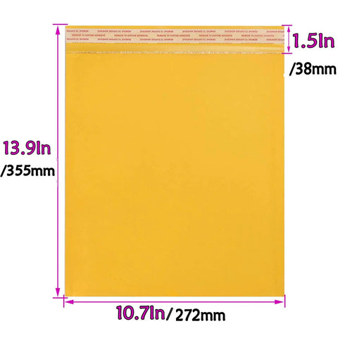 Yellow Bubble Mailers 10x13 Inch Padded Envelopes Pack Of 25 Self Seal Kraft Paper Water Resistant Bubble Padded Shipping Envelopes