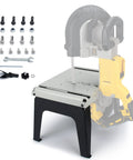 Portable Band Saw Stand Table For DeWalt And Milwaukee Deep Cut Saws with installation hardware and tools