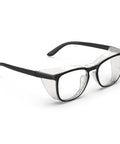Anti Fog Anti Scratch Safety Glasses With Side Shields For Men And Women Black Protective Eyewear High Comfort Fit Clear Lenses ANSI Z87.1