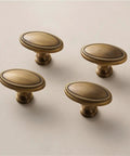 Premium Solid Brass Cabinet Handles French Vintage Style T Bar Drawer Knobs For Kitchen Cabinets And Bathroom Vanity set of four knobs