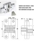 Stainless Steel Hidden Cross Hinge Set For Invisible Doors Folding Doors And Tables Heavy Duty Rust Resistant Thick Arm