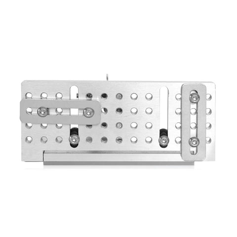 Heavy Duty Pro Grade Belt Grinder Knife Jig, 7.75 Inch Long Sharpening Locator with Dual Press Plates, front view