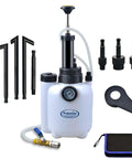 3 Liter Transmission Fluid Pump Kit with Oil Filler System and 8 ATF Adapters for Easy Fluid Change Includes Pressure Gauge