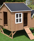 Deluxe Large Wood Chicken Coop For Your Backyard Hen House Fits 4 Big Chickens Or 8 Bantams With 3 Nesting Boxes And Solid Fir