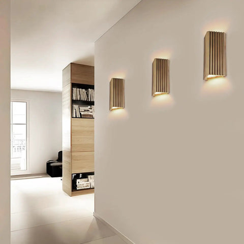 ZEROUNO Modern LED Wall Sconce Indoor Wall Lights Set of 2, Bronze Hardwired Up and Down Wall Mount Light for Living Room Bedroom Hallway Corridor Stairs Warm White 3000K (with Replacement G9 Bulbs) on a wall.