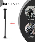 Stem Lock And Headset Spacer Kit For Electric Dirt Bikes 240mm size before and after installation view.