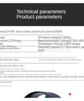 Technical specifications for Beefed Up 800W High Speed Underwater Propeller Thruster For ROV And DIY Submersible Robot.