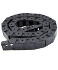 One Side Open Cable Drag Chain, 1 Meter Black Plastic Wire Carrier For CNC Machines, 18 By 25mm Inner Channel, coil view