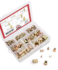 165 Piece Mixed Zinc Plated Carbon Steel Rivet Nut Kit with Threaded Rivnuts M3 Through M12 Pro Grade Durable Nutsert